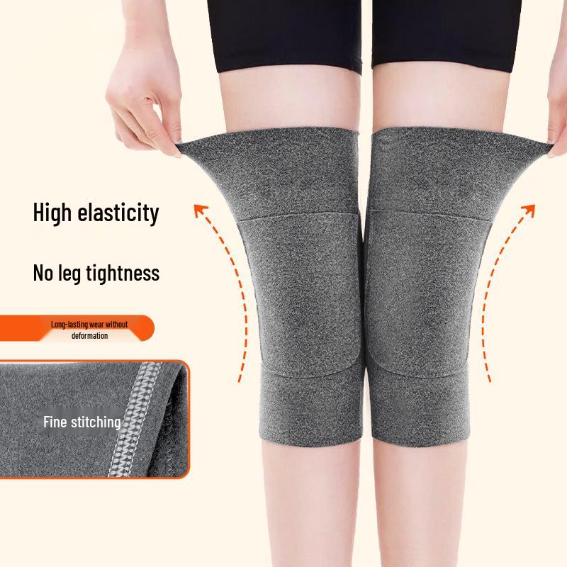 Бархатные флисовые наколенники для защиты от холода - Унисекс и с подогревом для пожилых людей для осени/зимы