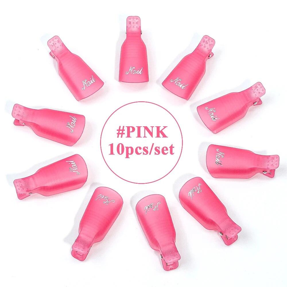 10 шт. акриловых колпачков для ногтей Soak Off Cap Clips для чистки ногтей, маникюра, для снятия УФ-гель-лака, обертки для замачивания, инструменты для пальцев