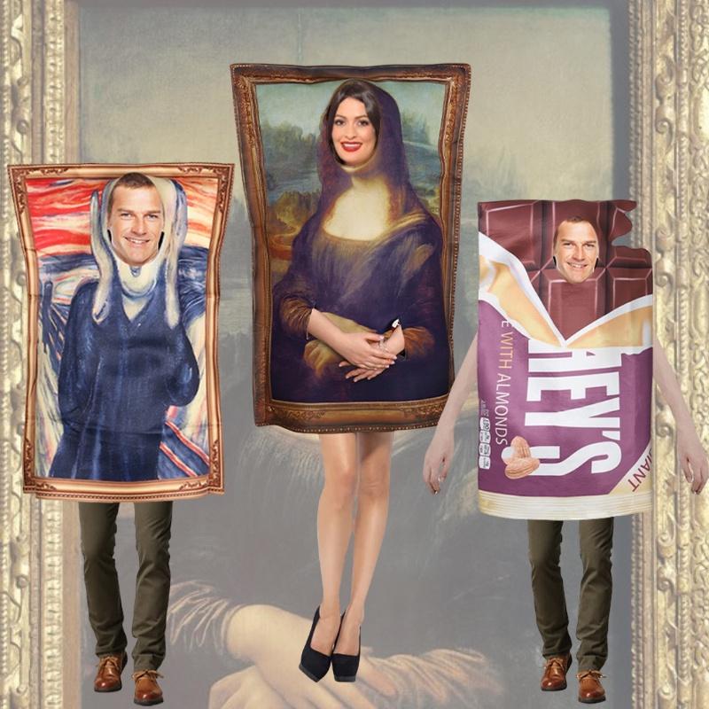 Косплей костюм «Крик» Мона Лиза Смешной Хэллоуин Карнавальная вечеринка Ролевая игра