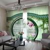 Chinese Curtain Chinese Style Ink Landscape Bamboo Lotus Lucky and Rich Living Room Bedroom Cortinas Semi-shading Decoration