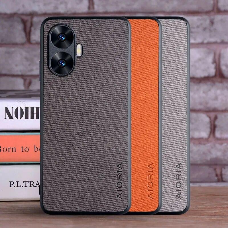 Чехол для Realme C55, чехол, роскошный текстильный, кожаный, мягкий чехол для телефона, чехол для oppo Realme C55, чехол, капа