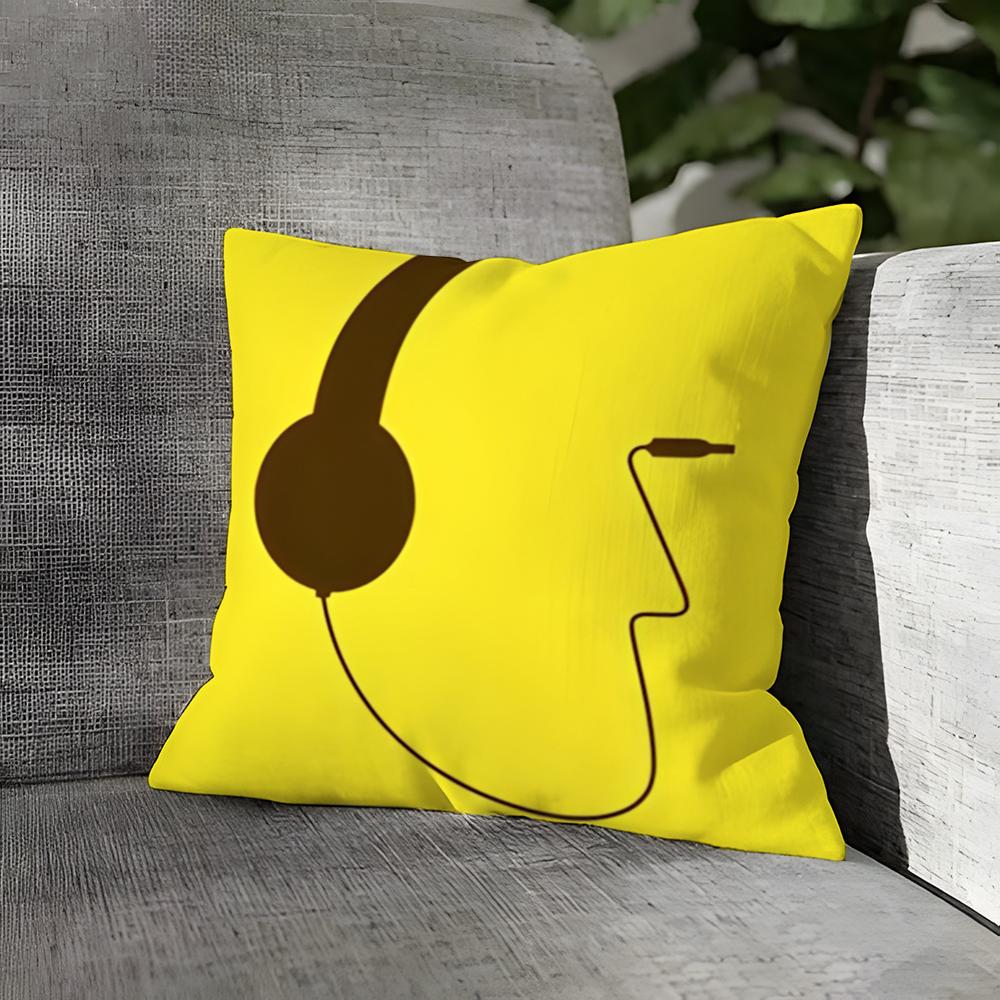 Abstract Musical Note Patterns Pillow Case Linen Pillows Case Cushions Case Sofa Pillows Case Decor Home