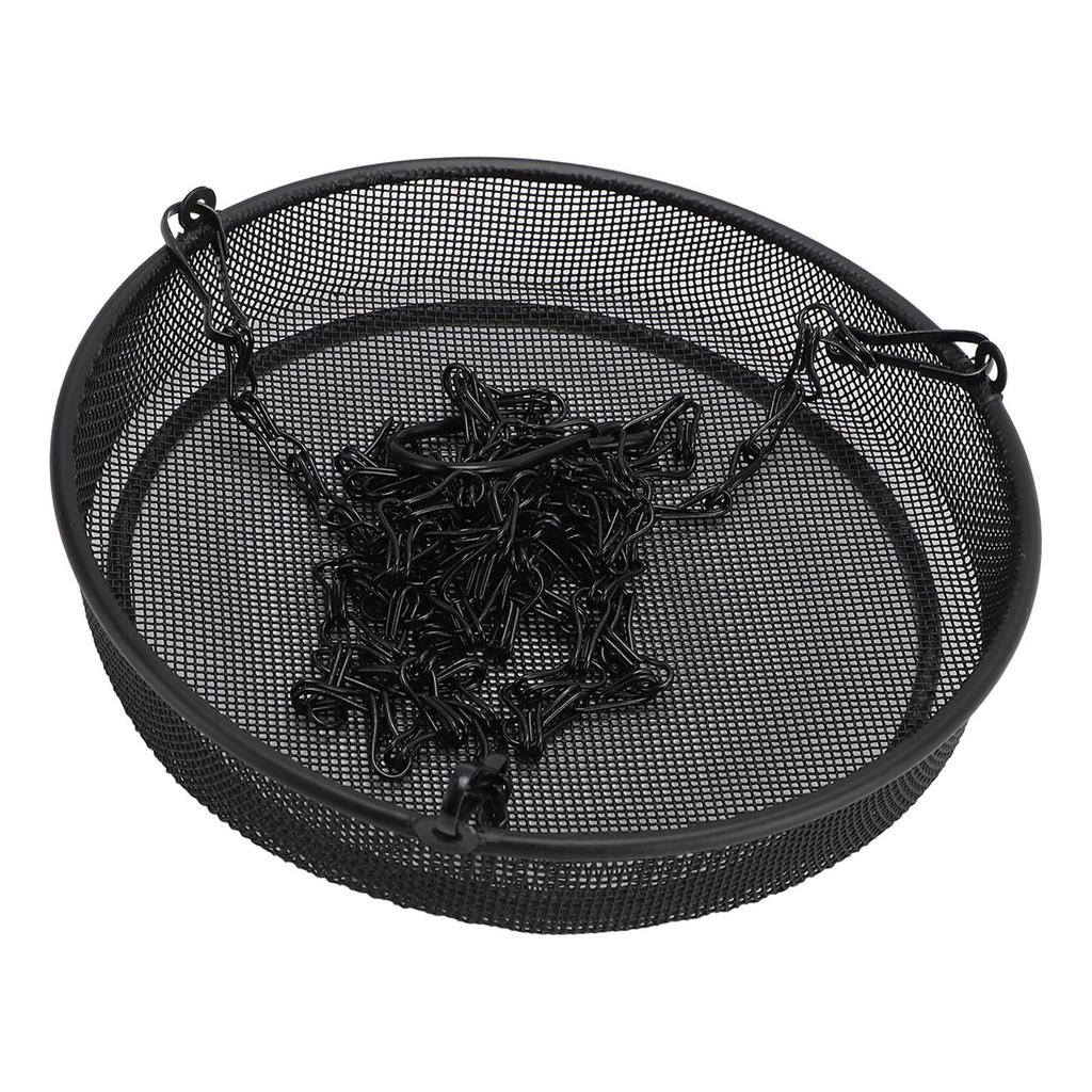 Bird Feeder Large Capacity Powder Coated Fine Metal Mesh Bird Feeder Hanging Tray for Garden Yard