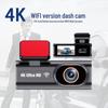 4K HD 1.97-inch Dual-Lens Dash Cam with GPS and WIFI
