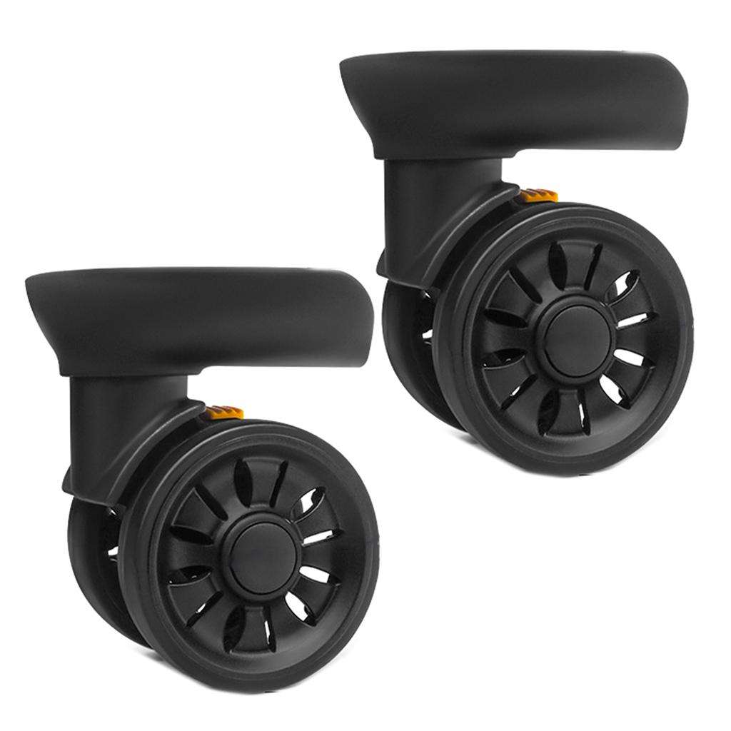 2 шт. сменные роликовые колеса для тележки, сверхпрочные роликовые колеса для багажной коробки, чемодана, поворотные на 360 градусов, бесшумные колеса