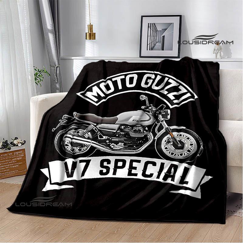 3D Покрывала с принтом логотипа мотоцикла Guzzi Модные теплые покрывала Мягкие и удобные покрывала Домашние и дорожные покрывала Подарок на день рождения