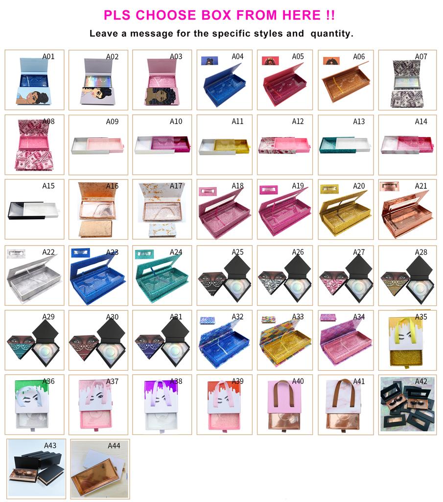 Custom Lash Boxes Packaging With Logo Wholesale 3/10/30/50 Pcs Empty Eyelashes Box Package