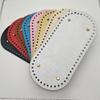Creative Oval Shape DIY Hand Stitched Woven Bag Cushion Base with Holes Rivet Bottom Accessories