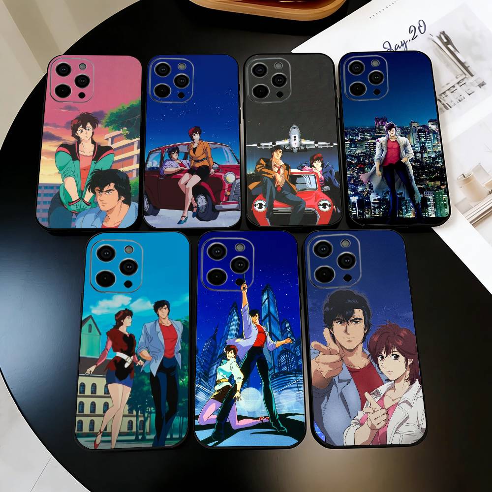 C-City S-Saeba Ryo H-Hunter-chsr Phone Case For iPhone 17, 16,15,14,13,12,11 Plus,Pro Max, Others Soft Black Cover