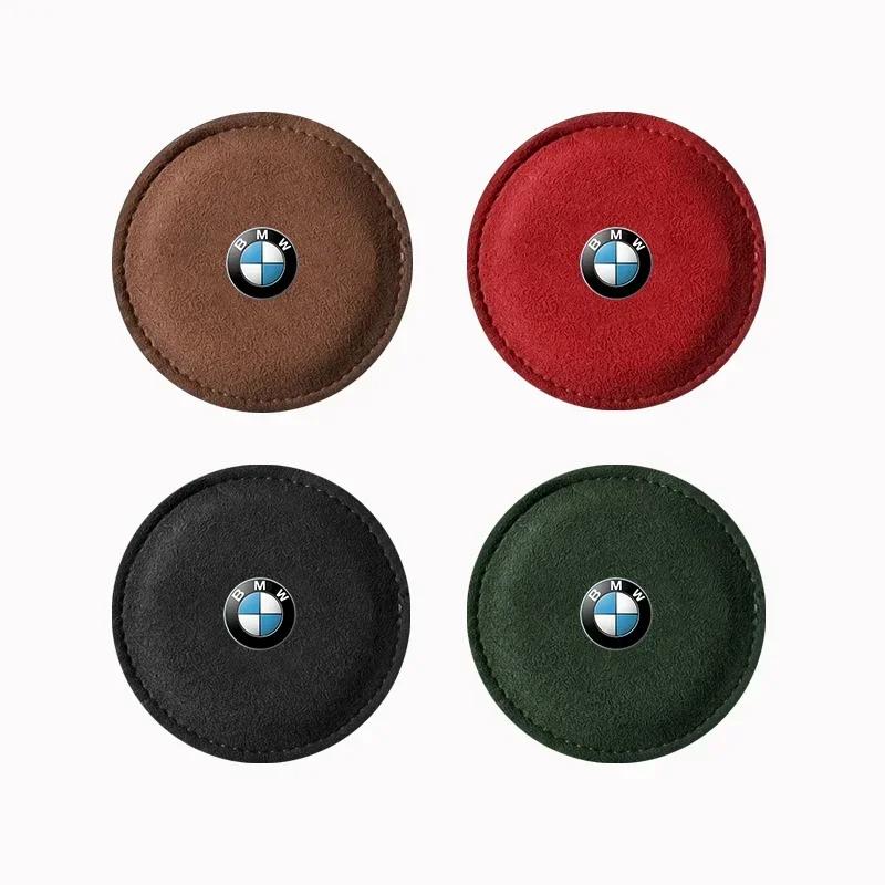 New 2025 Suede 2pcs Car Coaster Non-slip Mat Water Cup Bottle Holder For BMW 50TH Kith M E46 E90 E60 F30 F10 E39 E36 F20 G3