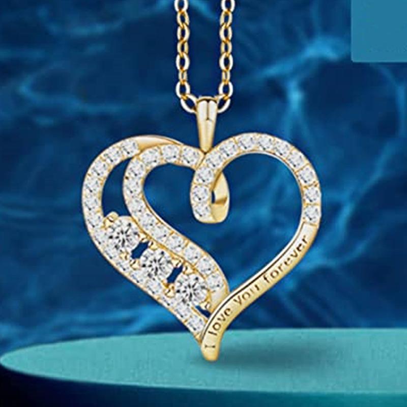Ожерелье с подвеской в виде сердца Huitan Brilliant Heart Design для женщин, роскошные модные украшения для свадьбы, помолвки, вечности, аксессуары