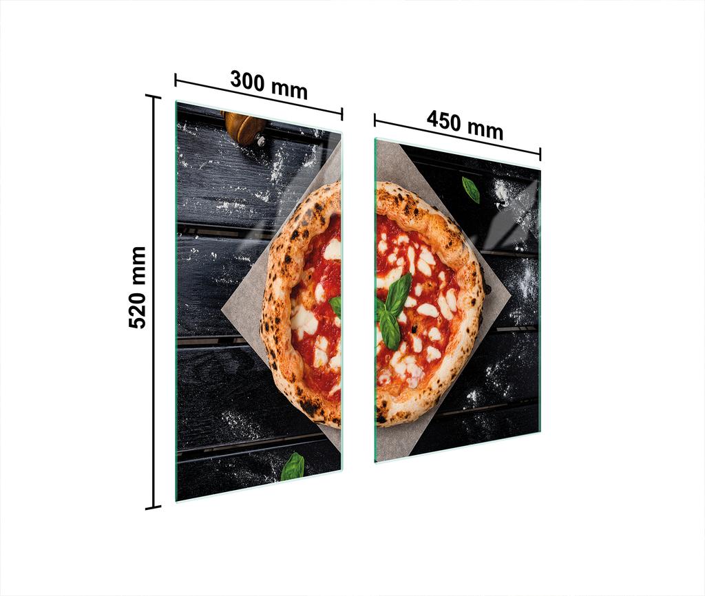 SZKLANA PŁYTA OCHRONNA DESKA 75x52 PIZZA