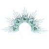Graceful Floral Hair Garlands Silk Headpiece Ethnic Hair Decoration with Colorful Flowers Floral Charm for Photoshots
