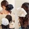 Белый Черный Морщинистый Резинка для волос Кружевная Резинка для хвоста Корейский стиль Резинки для волос Женщина Леди Женщина Девушки