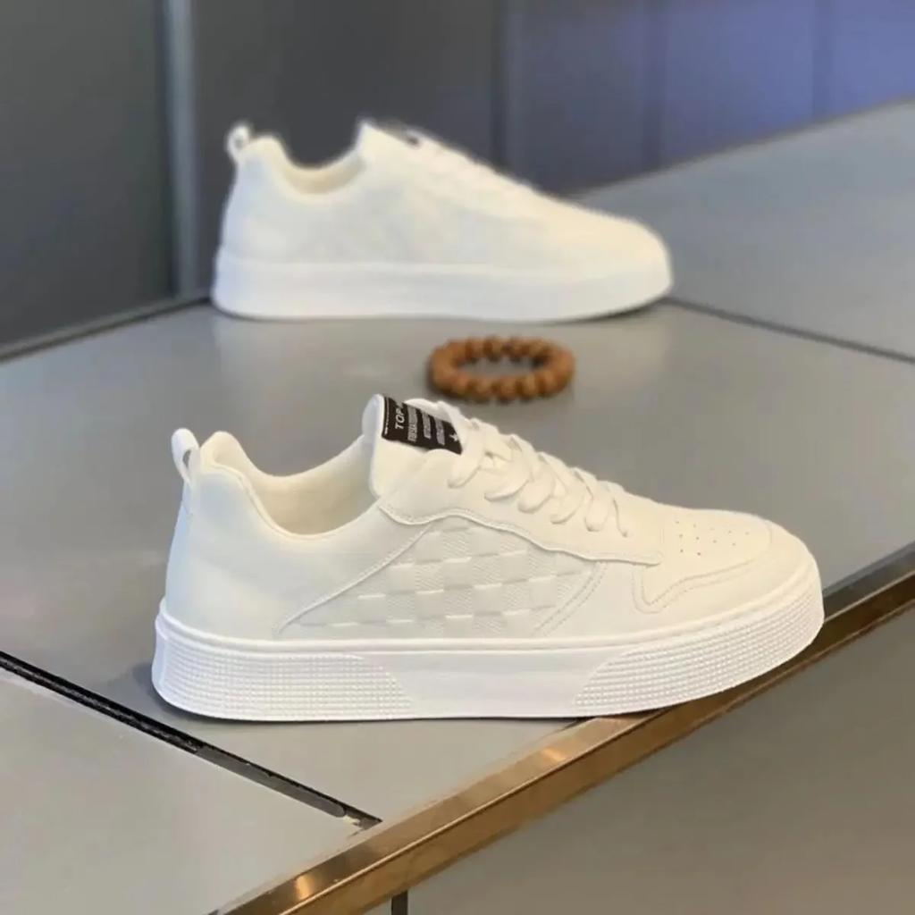 Модные белые повседневные кожаные мужские кроссовки, удобные трендовые кроссовки для мужчин, дышащие кроссовки, спортивная обувь, мужские кроссовки