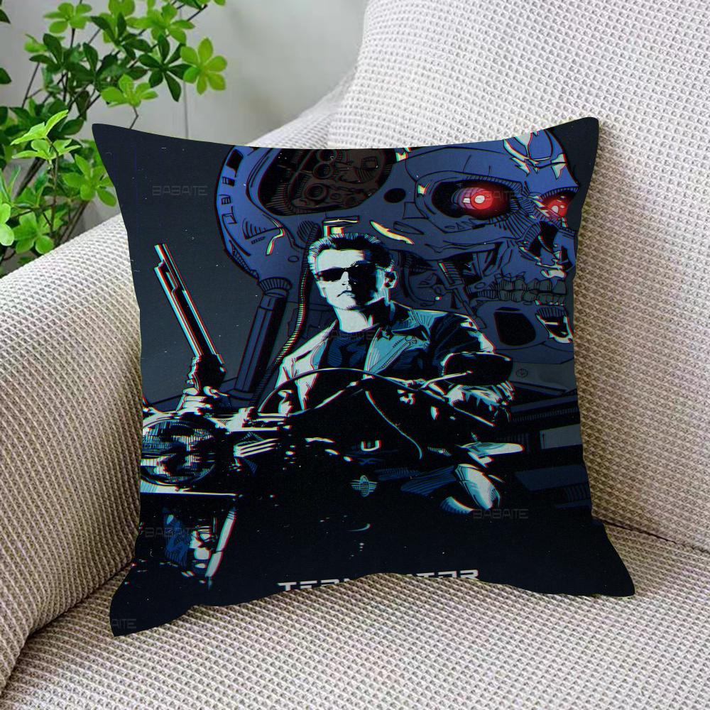 Classic Movie The Terminator Decorative Room Aesthetics Pillow Case Home Decor Bedroom Sofa Bed Couch Pillow Cover 45X45