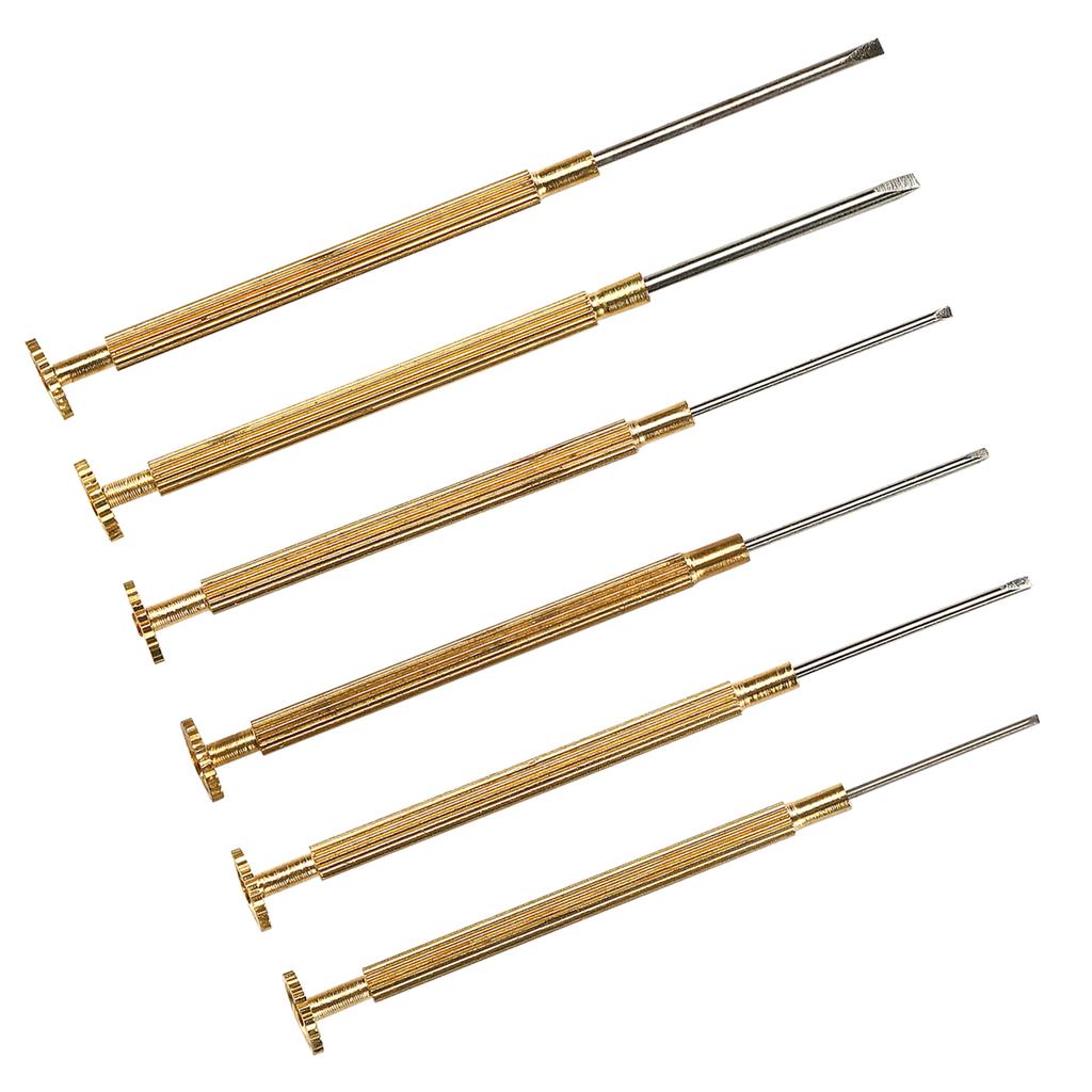6pcs Slot Watch Screwdrivers Set Copper Watch Glasses Computer Repairing Screwdrivers