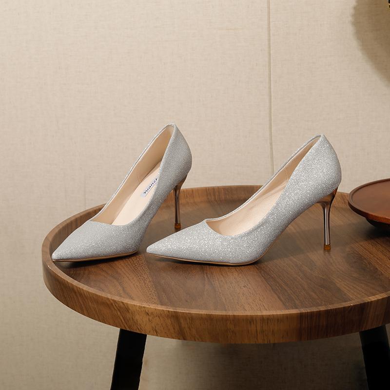 Женская обувь на каблуке 2024 Лето Сексуальные туфли-лодочки с острым носком Женские туфли на высоком каблуке Платье Офисные женские туфли Слингбэки Женские туфли-лодочки