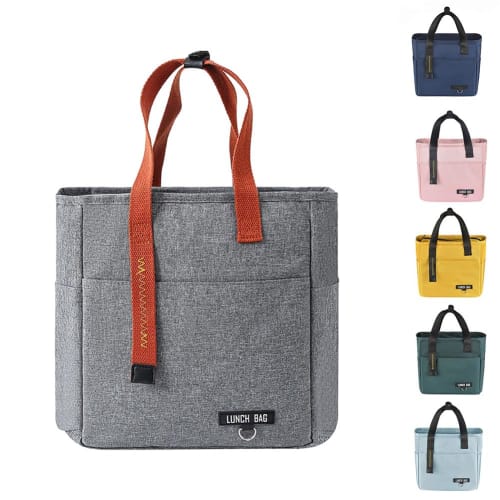 Small Cooler Lunch Bag, Waterproof, Insulated, 5L Capacity, Foldable, Stylish, Water-Repellent, with Pocket, Zippered, Unisex, for Adults, Students, a