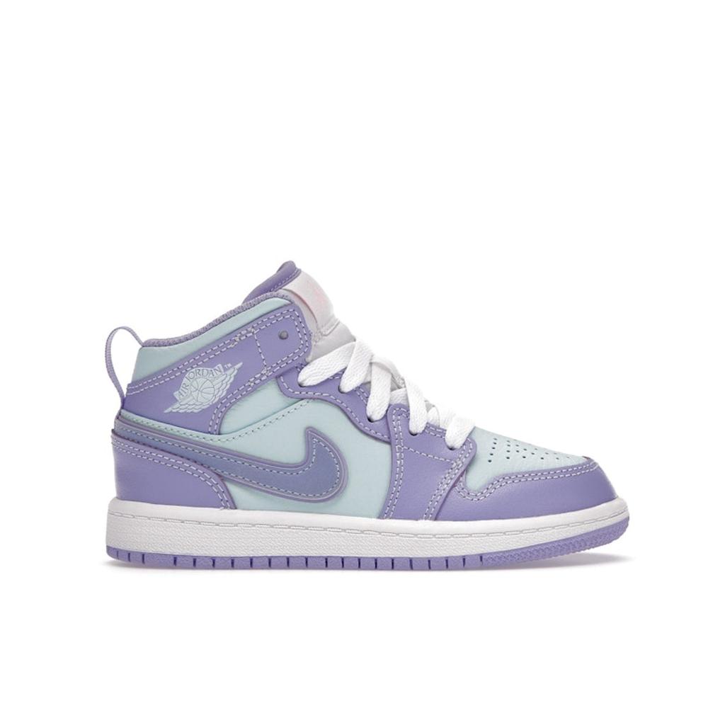 Air Jordan 1 Mid PS Purple Pulse Glacier Blue Kids Sneakers Arctic-Punch 640734-500
