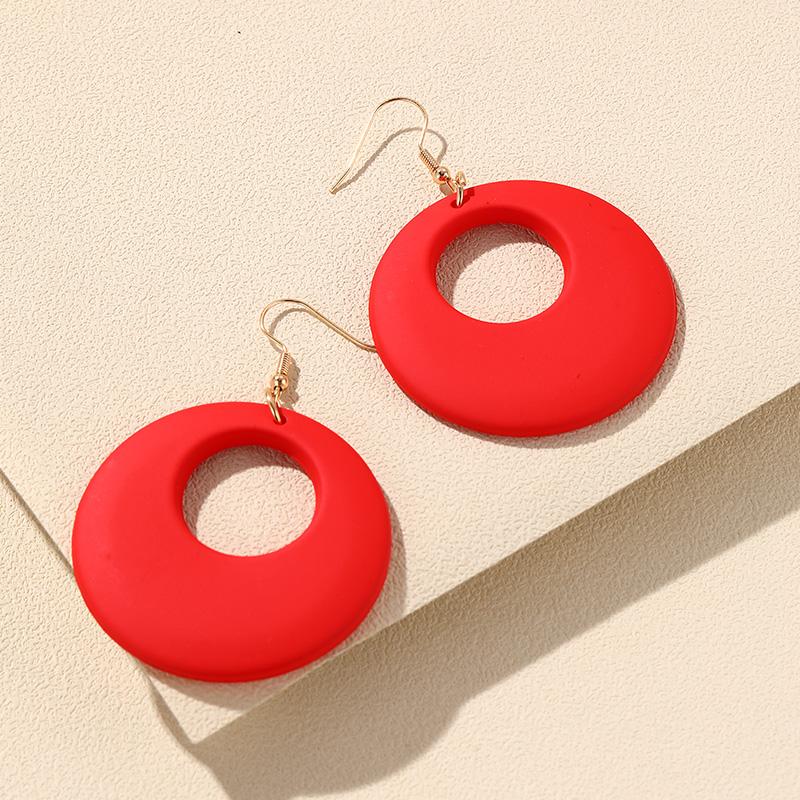 Новые модные большие серьги-подвески из акриловой смолы для женщин, длинные геометрические круглые серьги-подвески для девочек, корейские ювелирные изделия для путешествий