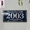 Tin Sign - Vintage Durable Metal Plaque Wall Decor, Home Office Bar Man Cave European Asian City Bar Birth Year License Plate