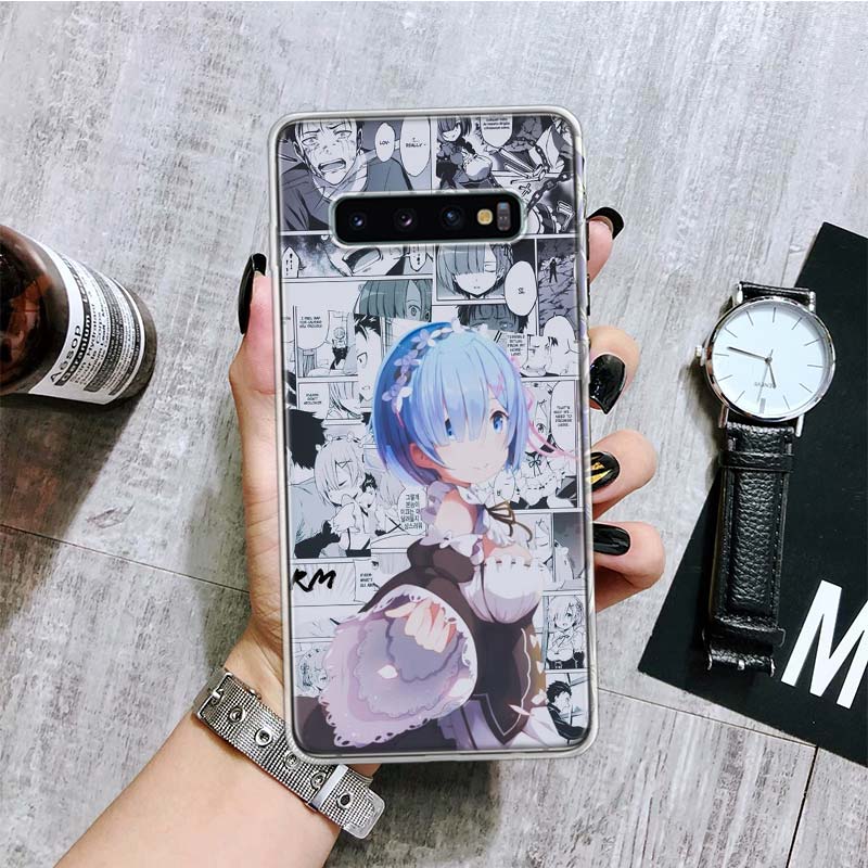 Чехол для телефона ReZERO Ram Rem Anime для Samsung Galaxy S20 FE S10 Plus S21 S22 Ultra S10E S9 S8 S7 Edge J4 + чехол Fundas Coque