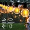1000LM Solar String Light Outdoor G40 Courtyard Light with 8Light Mode, Shatterproof Bulb, and Weather Resistant Pendant Light