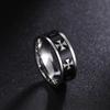 Classic Stainless Steel Couple Rings Black Four Leaf Clover Simple Finger Ring Women Men Ring Engagement Wedding Jewelry