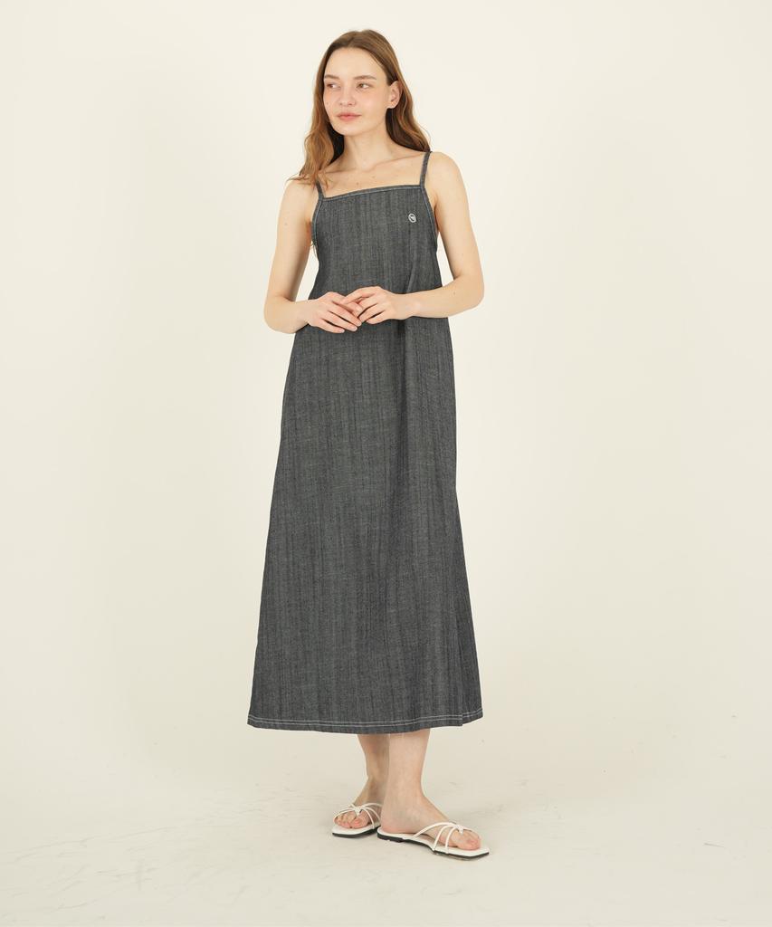 A Bon Beach Oka Denim Dress Dark Blue