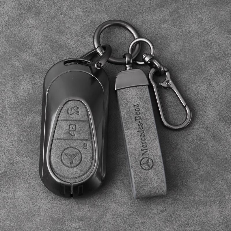 New 2025 Zinc Alloy Leather Car Key Case Cover Bag For Mercedes Benz A C E S G Class W177 W205 W213 X167 W222 CLA GLE GLB GLS AM