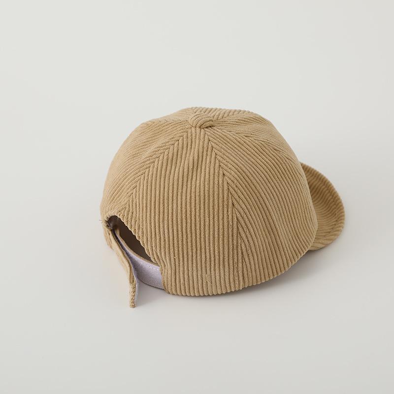 Весенняя вельветовая бейсболка для малышей, мальчиков и девочек, с мягким козырьком, для младенцев и малышей, регулируемая детская кепка с утиным язычком