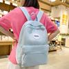 Женский школьный рюкзак, легкий, в стиле колледжа, однотонный рюкзак для старшеклассников