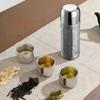 New Double-layer Vacuum Pure Titanium Thermos Flask Cup Tea Separation Easy Hold Cold Thermos Flask Drinking Cup Durable