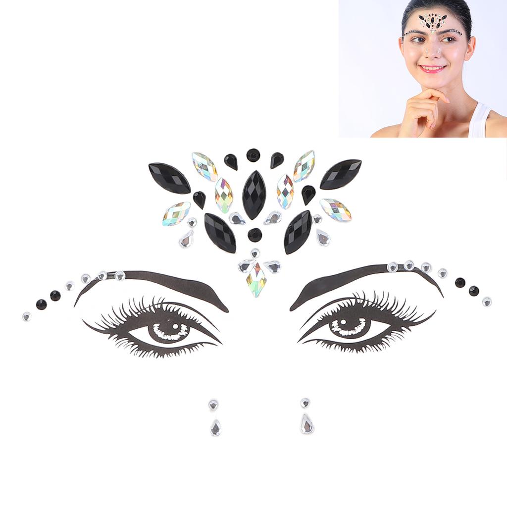 Глаза Лицо Стразы Наклейка Блеск Временные Наклейки для Лица Украшения для Фестивальной Вечеринки