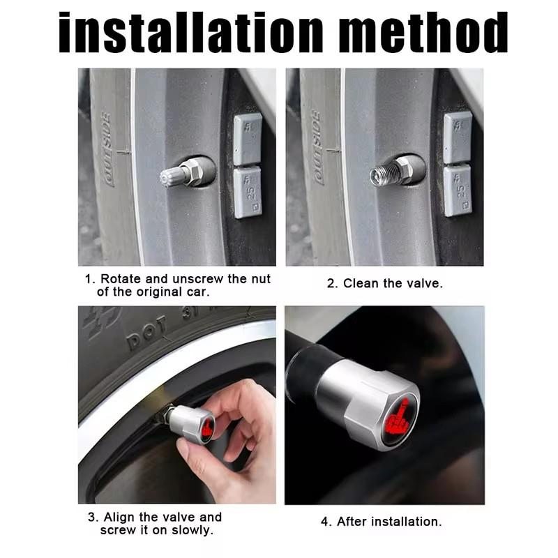 4Pcs Quality n89 Universal Car Tire Valve Caps Seal Tire Valve Stem Caps Dust Proof Covers For Car Truck Motorcycle Bicycle Caps