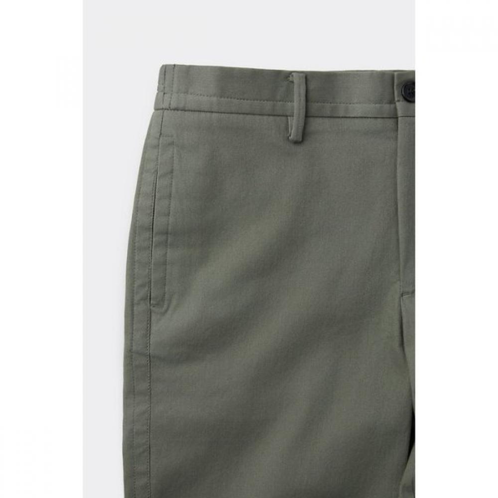 Customellow Khaki Regular Fit Cotton Pants C9pam26102khx