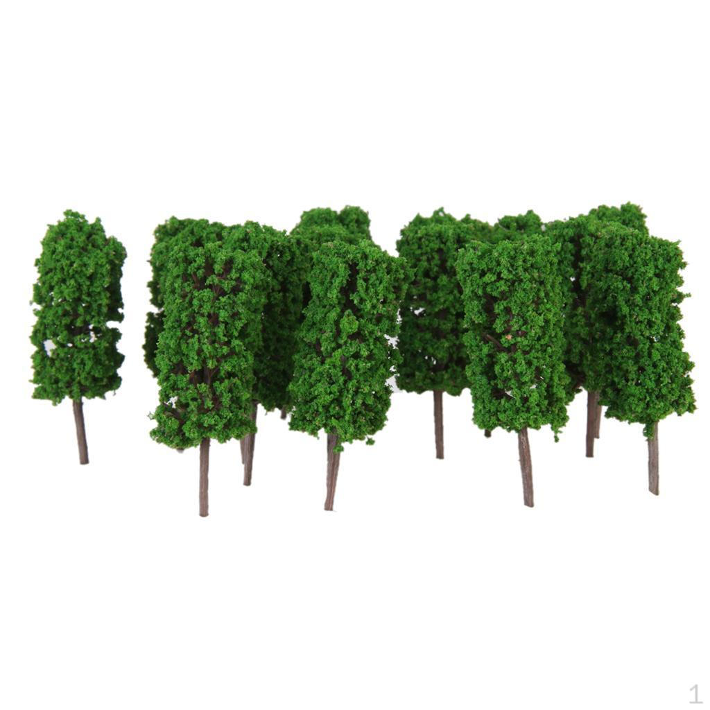 50pcs Cyclinder Train Tree Model Park Scenery 1:300