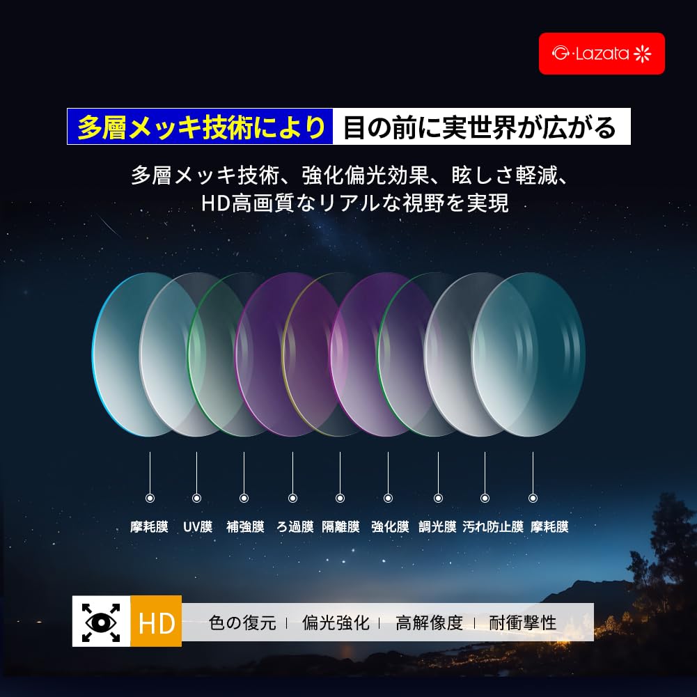 Glazata Polarized Sports UV400 for and Driving Sunglasses, Protection, Driving, Baseball, Cycling, Motorcycles, Running, Golf, (Black)