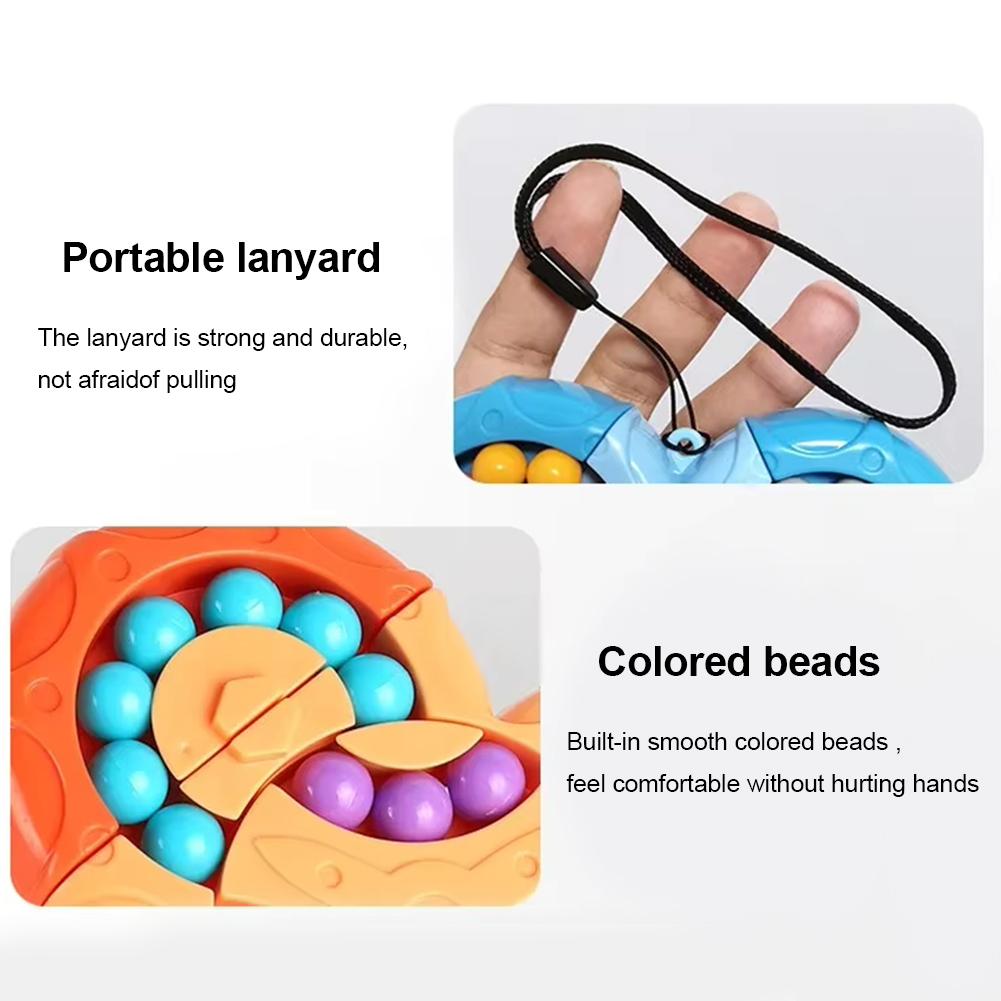 Fidget Spinner 6-sided Cube 2-in-1 Puzzle Decompression Toy Compact Portable Creative Stereo Flip Rotating Educational Toy