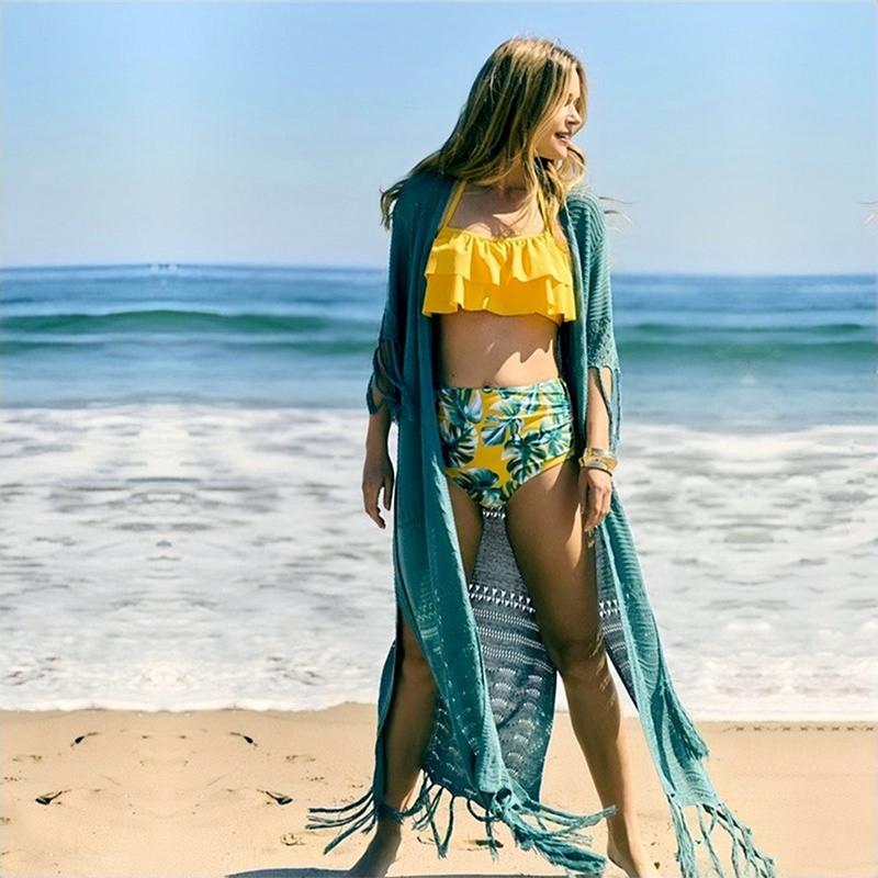 Пляжная вязаная туника для купальника 2022