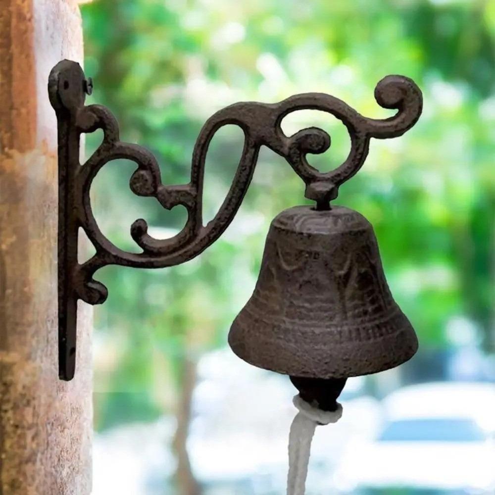 Metal Retro Outdoor Bell Rustic Wall Mounted Bell Welcome Decor Vintage Doorbell  Yard Decor
