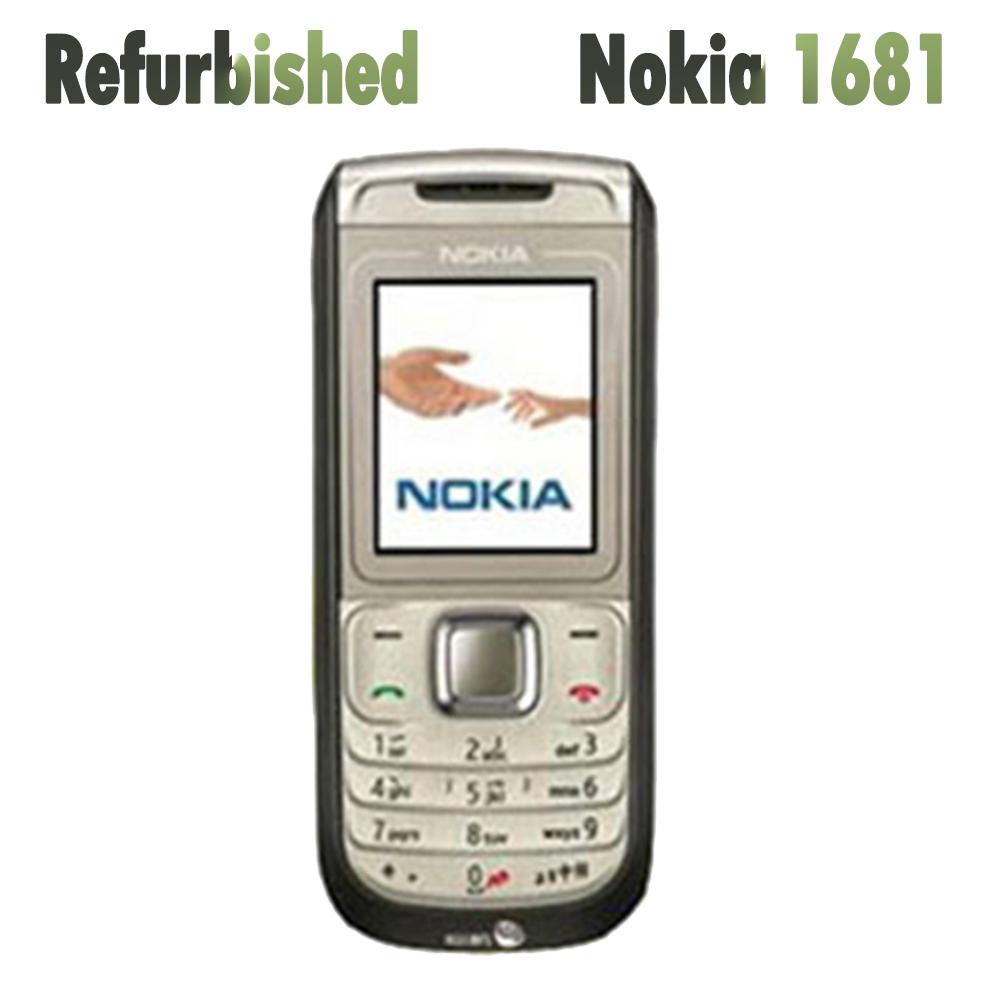Восстановленный оригинальный мобильный телефон Nokia 1681 с 1 SIM-картой
