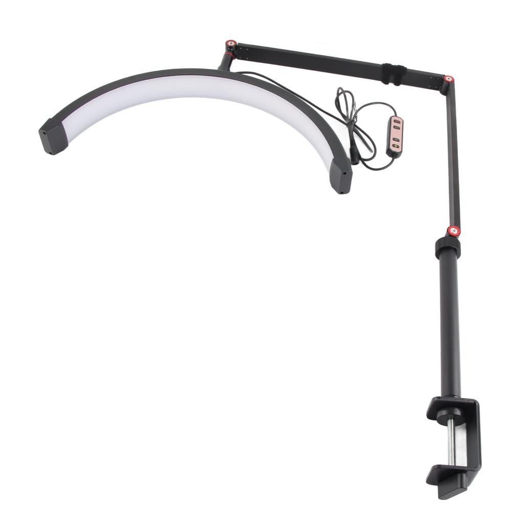 Half Moon Fill Light 360 Degrees Rotation Brightness Color Temperature Adjustable LED Fill Lamp 110‑240V