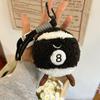 Cartoon Simulation Small Billiard Ball Pendant Ball Plush Toy Bag Doll Keychain Hanging Desktop Ornament