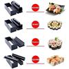 10pcs/set Sushi Making Kit Plastic Japanese Cuisine Maker Tool with Rice Roll Mold Fork Spatula Tools Black for Cooking Picnics