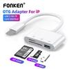FONKEN Адаптер карты памяти 3 в 1 для Lightning To SD TF USB Card Reader OTG Конвертер данных для iPhone 13 выше картридера камеры
