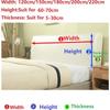 Solid Color Plaid Bed Headboard Cover Soft Velvet Thick Elastic Plush Bedhead Covers Bedroom Bed Back Protector For Home Hotel