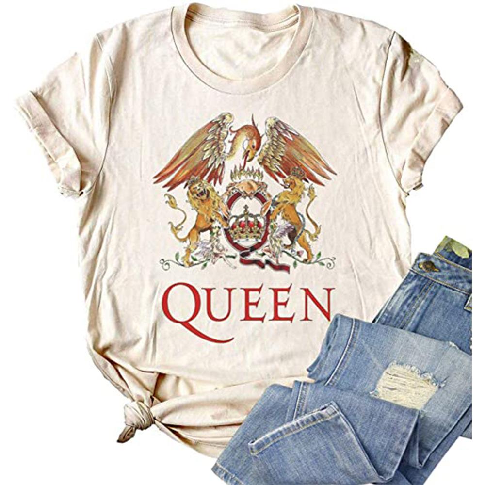 Винтажная футболка с логотипом группы Queen со львами и орлом