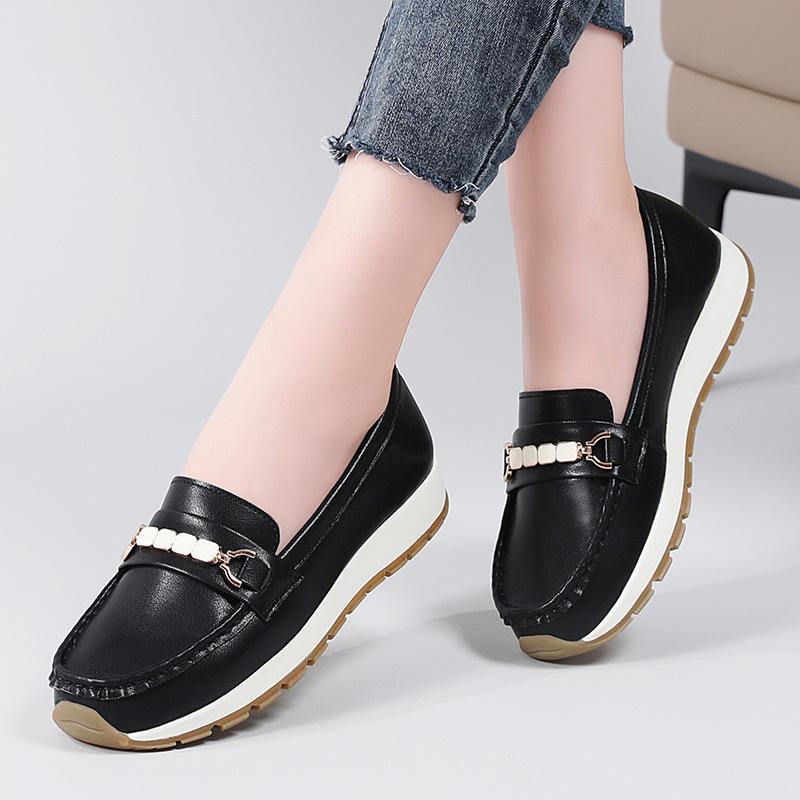 Женские пенни-лоферы из искусственной кожи, классические мокасины, повседневные, удобные, легкие, прогулочные туфли на плоской подошве, для вождения, женские туфли-лоферы
